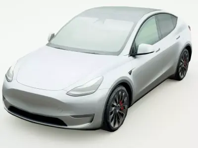 Tesla Model Y 2023 Low-poly 3D model