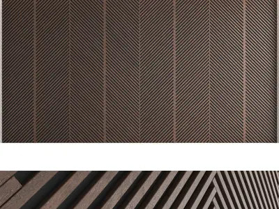 Decorative wall panel set 15 3D model