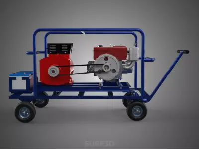 PORTABLE ELECTRIC VEHICLE EV CAR CHARGING SYSTEM POWER GENERATOR 3D model