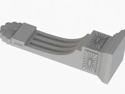 Scroll Corbel 54 - 3D Printable  3D model