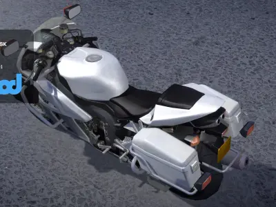 TW Police Motorbike 001 3D model