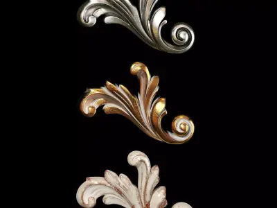 Classic carved 073 3D model