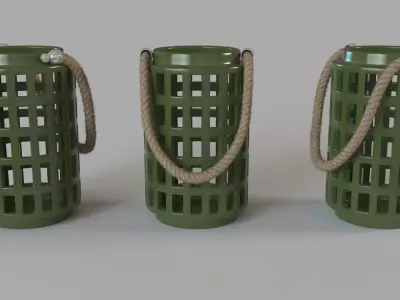 Peek 10 75 Dark Green Ceramic Lantern 3D model