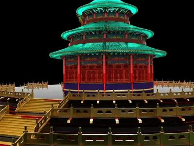 Chinese palace temple 3D model