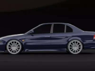 Mitsubishi Galant Low-poly 3D model