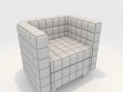 Sofa 1 Seater 7 3D model