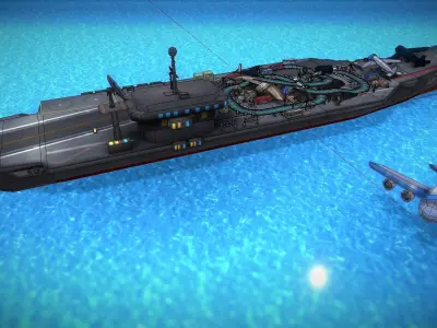 V5 Island USS Low-poly 3D model
