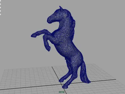 Black Horse Low-poly 3D model