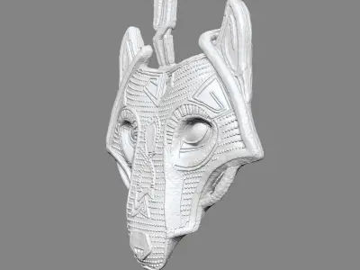 Viking Wolf Pendant 3D Print Model 3D print model