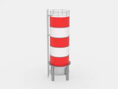 Low Poly Silo Free low-poly 3D model