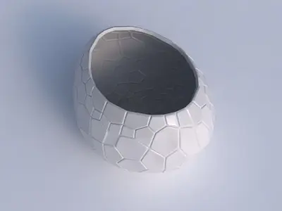 Bowl compressed 2 with organic cells 3D print model