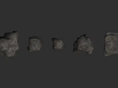 Rock Set 06 Base Free low-poly 3D model