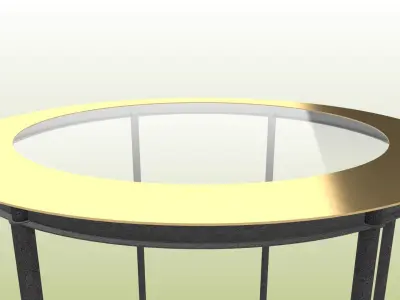 Circular steel-framed building 3D model