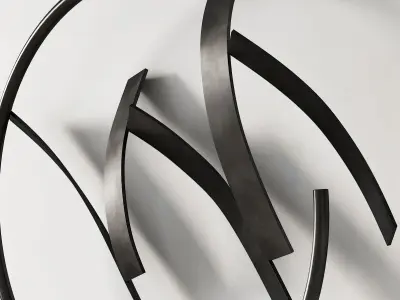 301 decorative wall art 17 metal circle artwork 3D model