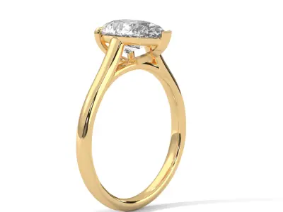 solitaire ring with detail images and 360 render videos 59 3D print model