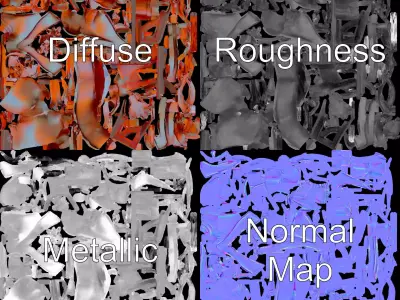 Rustic Bronze Horse model pack Low-poly 3D model