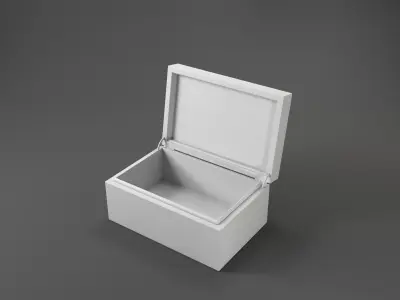 Wooden Box 3D model