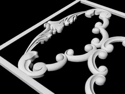 Central decor ornament for furniture 3D model 515