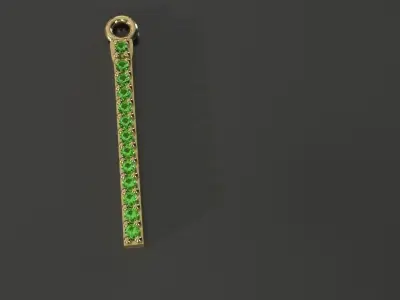 Diamond i Pendant Gold Silver Platinum Luxury Jewelry 3D print model