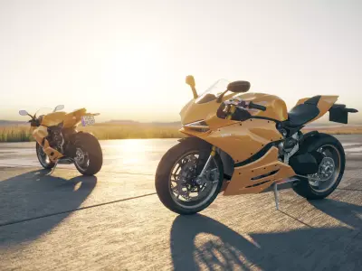 Racing motorbike unbranded 3D model