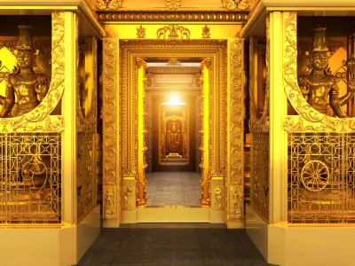 tirupati temple interior 3D model