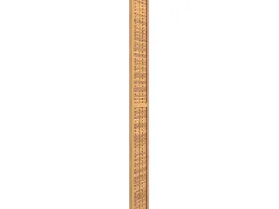 East Haven Bamboo Screen 3 Panel Room Divider BCMH2264 3D model