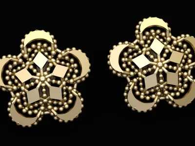 AMERICAN LUXURY EARRING 3D PRINTABLE MODEL 3D print model