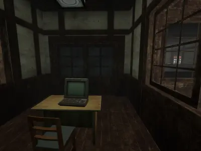 Retro Aesthetic Japanese Village Low-poly 3D model