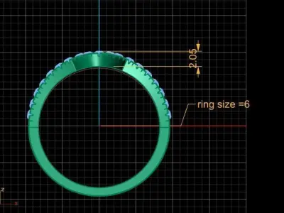 Stylish Solitaire Diamond Ring 3d Printable Model 3D print model