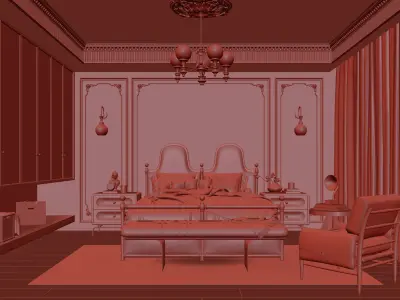  Bedroom interior 57 3D model