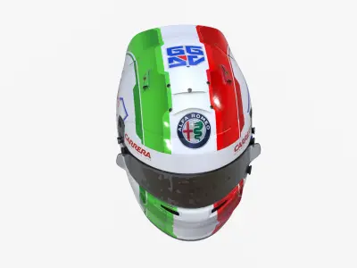 Giovinazzi helmet 2020 Low-poly 3D model