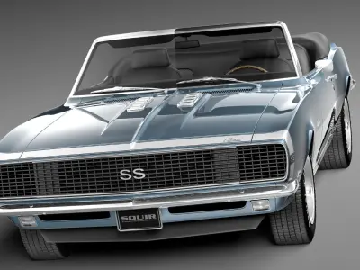 Chevrolet Camaro SS RS convertible CG 1967  3D model