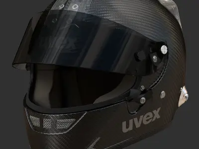 Helmet UVEX FP5 carbon 3D model