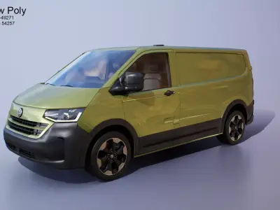 Volkswagen Transporter T7 PanAmericana 2025-2026 PBR 3 LODs Low-poly 3D model