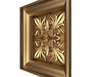 Carved Ceiling Tile 010 Low-poly 3D model