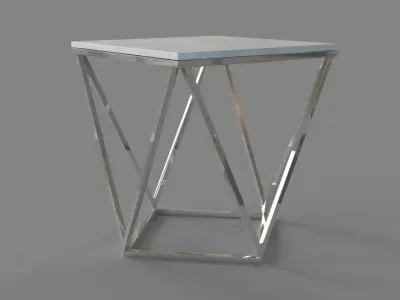Jasmine Side Table White 3D model