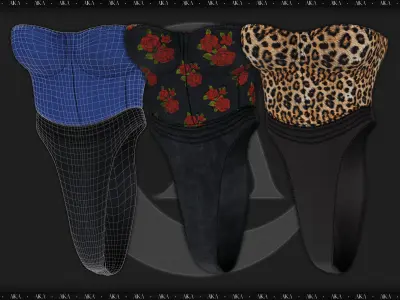 JEANS BODYSUIT -  BY AIKA  61 TEXTURES  Low-poly 3D model