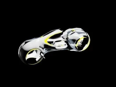 The motorcycle futuristic Free low-poly 3D model