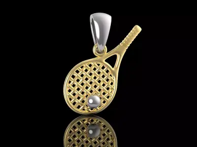 Tennis racquet pendant  3D print model