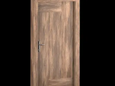 Interior-exterior Wooden Door Free 3D model