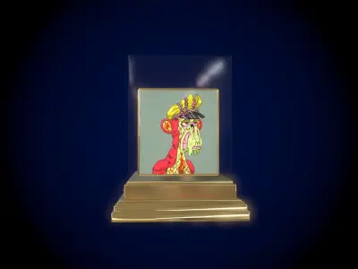 Mutant Ape 23 Gold Club Low-poly 3D model