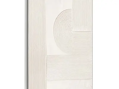 Plaster Two Photo Frame 502 Low-poly 3D model