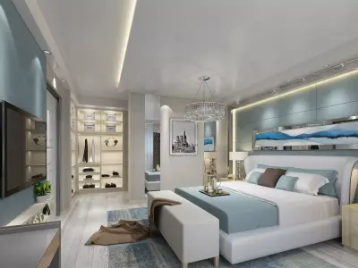 ELEGANT Luxury Hotel Room 3D model