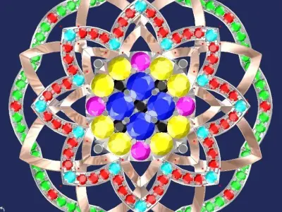 diamond pendant jewelry 3D print model