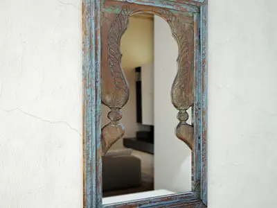 Blue Peacock Mirror 3D model