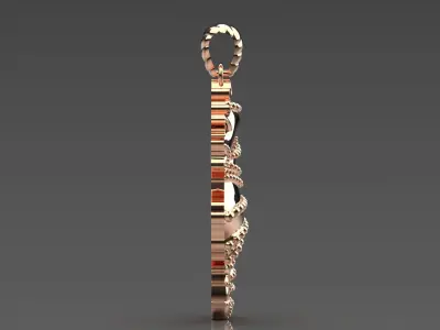 seahorse stl 3d gold pendant model gp0169 3D print model