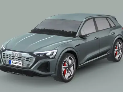 Audi Q8 e-tron Low-poly 3D model