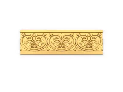 Classic carved decor ornament 374  3D model