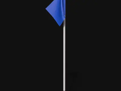 Corner Flag Low-poly 3D model
