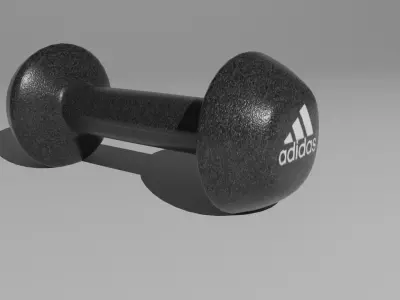 Dumbbell Adidas LowPoly  Low-poly 3D model
